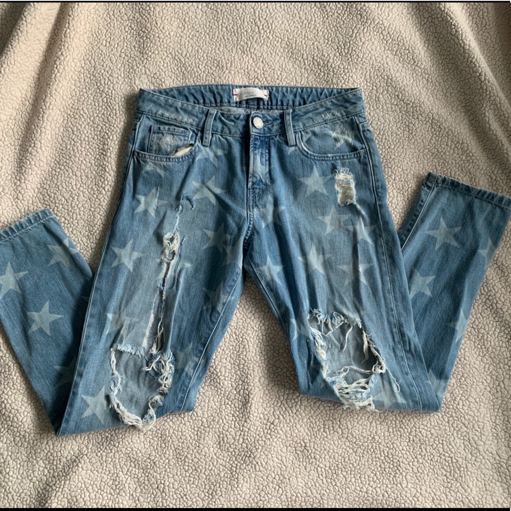 Eitienne Marcel Ripped Star Painted Paints Size 26